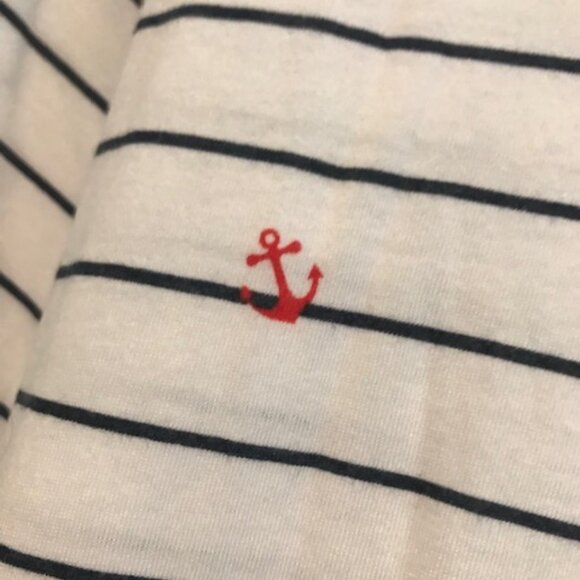 Lane Bryant Striped-Anchor Short Sleeve Scoop Neck 26/28 - Picture 2 of 5